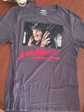 A Nightmare on Elm Street Graphic Tee — Charcoal with Red Script